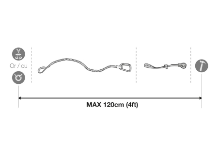 Lonja asigurarea scule Petzl TOOLEASH S049Aa00, compatibila carabiniera MINO, greutate maxima suportata 5 kg [3]