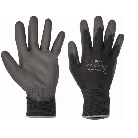 LICHIDARE STOC - LS Manusi de protectie Fridrich HS-04-003 BUNTING BLACK ECO, impregnate in poliuretan