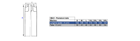 LS Pantalon de lucru in talie Renania NEW WILLIAM, 97% bumbac, 245gr/mp, 3% spandex [2]