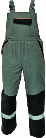 LICHIDARE STOC - LS Pantaloni cu pieptar vatuiti de iarna Australian Line EMERTON, 100% poliester, 180 gr/mp, cu benzi reflectorizante