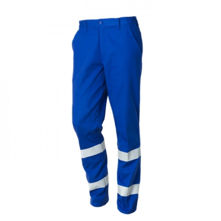 LICHIDARE STOC - LS Pantaloni de lucru cu benzi reflectorizante Renania Warning ROAD, 100% bumbac, 260gr/mp