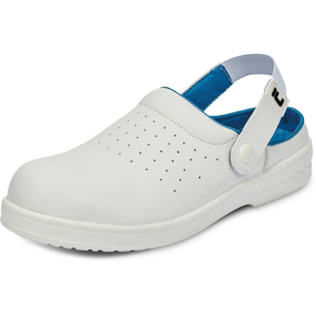 LICHIDARE STOC - LS Saboti albi de protectie microfibra Cerva RAVEN SB, cu bombeu metalic