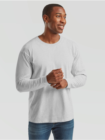 LS Tricou clasic cu maneca lunga Fruit of the Loom FOL VALUEWEIGHT, 100% bumbac, 165 gr/mp [1]