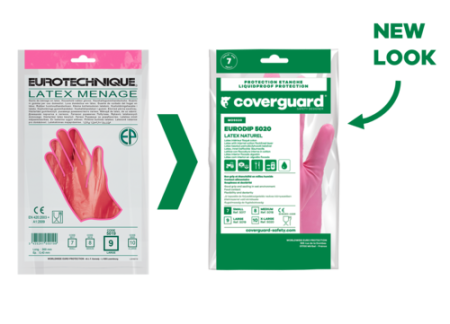 Manusi de protectie chimica Coverguard EURODIP 5020 MO5020, latex, 30cm [2]
