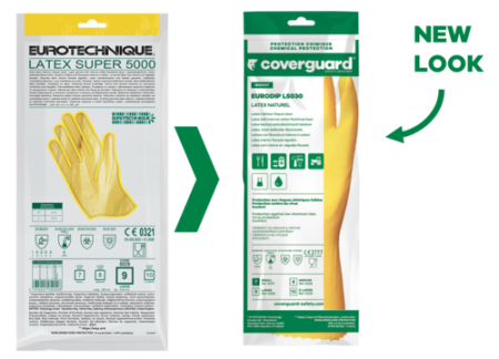 Manusi de protectie chimica Coverguard EURODIP 5030 MO5030, latex, 30cm [3]
