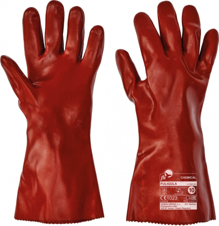 Manusi de protectie - Manusi de protectie chimica FH FULIGULA, PVC, 35 cm