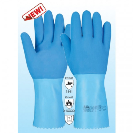 Manusi de protectie impregnate cu LATEX - Manusi de protectie chimica Mapa JERSETTE 301, latex