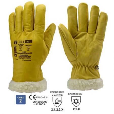 Manusi imblanite din piele - Manusi de protectie de iarna Coverguard EUROWINTER ISLANDE, piele bovina