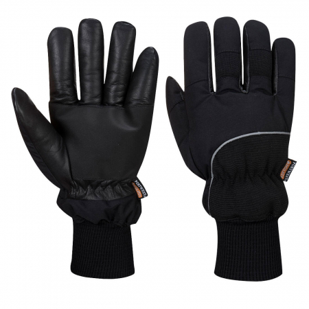 Alte manusi de iarna, PVC, fleece, nailon - Manusi de protectie depozit frigorific Portwest APACHA A751, piele bovina si nailon