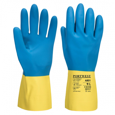 Manusi de protectie - Manusi de protectie Portwest A801, impregnate in latex dublu
