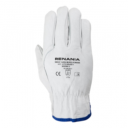 Manusi de protectie din piele de bovina - Manusi de protectie Renania DRIVER, piele spalt bovina integral