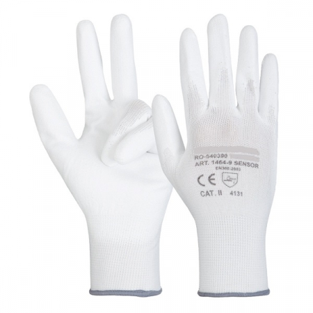Manusi de protectie impregnate cu POLIURETAN - Manusi de protectie Renania SENSOR WHITE, impregnate in poliuretan