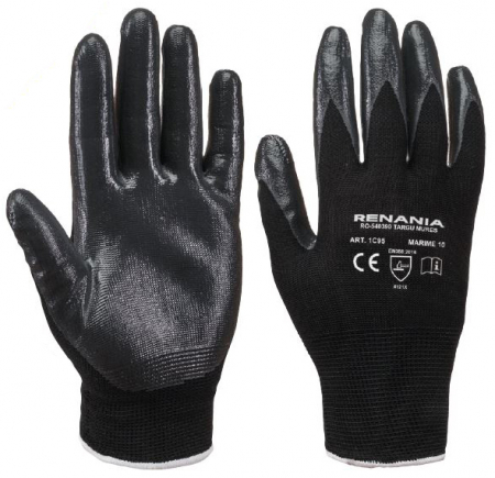 MANUSI - Manusi de protectie Renania TOUCH BLACK, impregnate in nitril