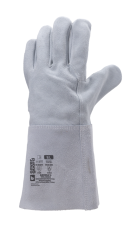 Manusi de protectie din piele de bovina - Manusi de protectie sudura Coverguard EUROWELD 140 1WEL14, piele spalt bovina