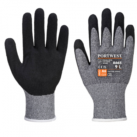 Manusi de protectie - Manusi de protectie taiere Portwest A665 VHR Advanced Cut, impregnate in spuma nitril