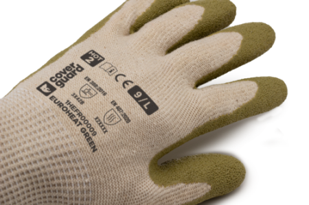 Manusi de protectie termica si taiere Coverguard EUROHEAT GREEN 1HEFR0P, CUT B, tricot 13, 56% bumbac, 25% poliester, impregnat cu latex [2]