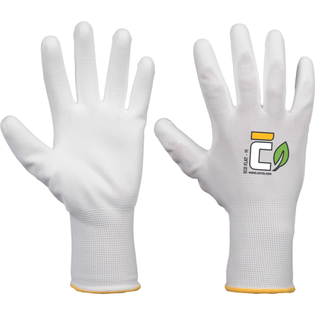 Manusi de protectie impregnate cu POLIURETAN - Manusi de protectie textile Cerva ECO Flat, impregnate in poliuretan, 95% poliester reciclat