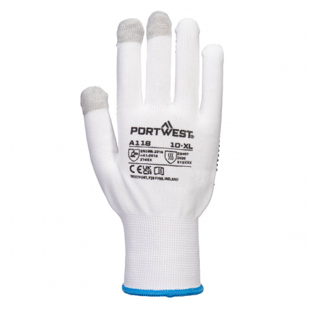 Manusi de protectie textile Portwest A118, pentru ecran tactil cu aplicatii PVC, set 12 per [1]