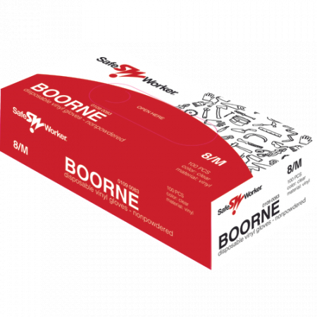 Manusi din vinil nepudrate Safe Worker BOORNE NON, unica folosinta [1]