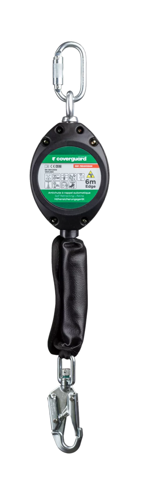 Opritoare de cadere retractabile - Opritor de cadere Coverguard OSTRIA, cu chinga retractabila, 6m