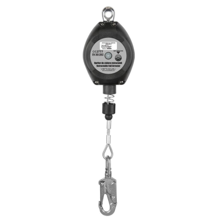 Opritoare de cadere retractabile - Opritor de cadere retractabil Vertiqual WIZZARD, 6m, Max. 140kg, cablu din otel, compatibil cu trepied T-MAN 9N si DB-A3