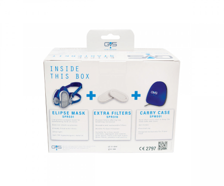Pachet promo Gvs STARTER KIT, semimasca ELIPSE, filtre P3 x 2buc si carcasa de protectie [1]