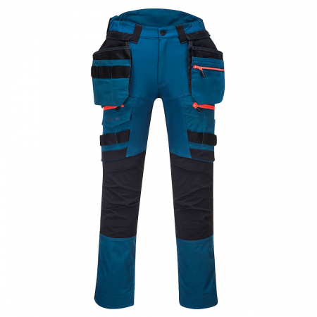 Pantaloni cu buzunare detasabile cu benzi reflectorizante dama Portwest DX452, 93% poliester, 7% elastan, 270 gr/mp [0]