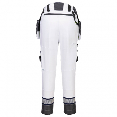 Pantaloni cu buzunare detasabile cu benzi reflectorizante dama Portwest DX452, 93% poliester, 7% elastan, 270 gr/mp [1]