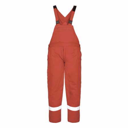 Pantaloni cu pieptar de iarna cu benzi reflectorizante Renania PILZEN, tercot 65/35 [3]