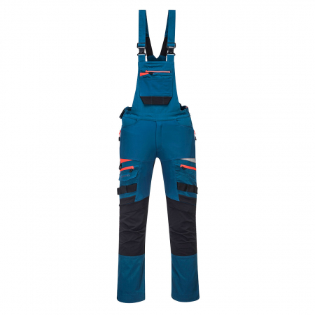 Imbracaminte de lucru - Pantaloni salopeta cu pieptar Portwest DX441 DX4, cu benzi reflectorizante, 93% poliester, 7% elastan, 270g