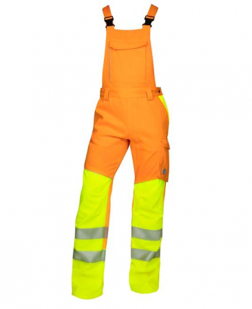 Pantaloni pieptar reflectorizanti - Pantaloni cu pieptar reflectorizanti Ardon SIGNAL, 65% poliester - 35% bumbac, 290 gr/mp