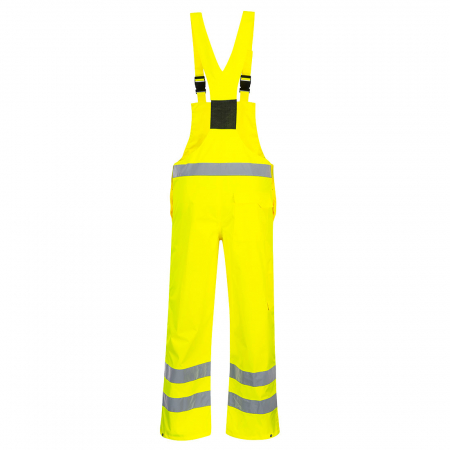 Pantaloni salopeta cu pieptar reflectorizanti HIVIS S388, necaptusiti, 100% poliester, 190 gr/mp [2]