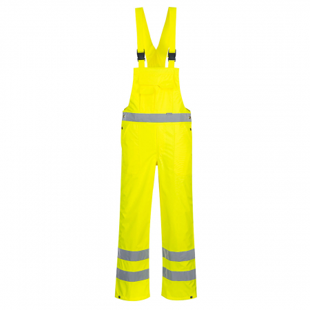 Pantaloni salopeta cu pieptar reflectorizanti HIVIS S388, necaptusiti, 100% poliester, 190 gr/mp [0]