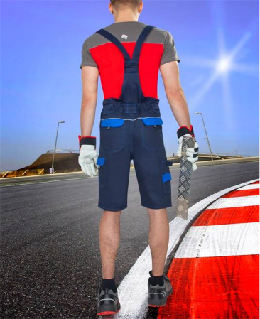 Pantaloni cu pieptar scurti de lucru Ardon COOL TREND, 100% bumbac, 260 gr/mp [2]