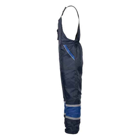 Pantaloni cu pieptar vatuiti de iarna Renania ANDURA WINTER BLUE, 100% poliester [3]
