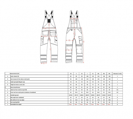 Pantaloni salopeta cu pieptar reflectorizanti Portwest BIB&BRACE PW344 PW3, 65% poliester, 35% bumbac, 300 gr/mp [1]