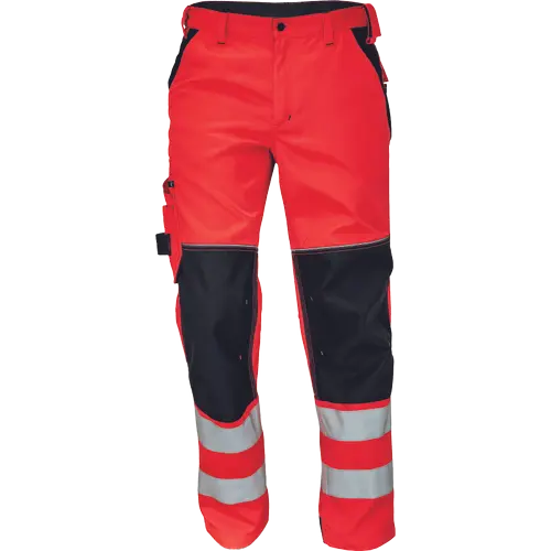 Imbracaminte de lucru - Pantaloni de lucru cu benzi reflecorizante Cerva KNOXFIELD HV FL, 80% poliester, 20% bumbac, 290 gr/mp