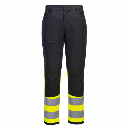 Imbracaminte de lucru - Pantaloni de lucru cu benzi reflectorizante Portwest CD888, 93% poliester, 7% elastan, 195 gr/mp