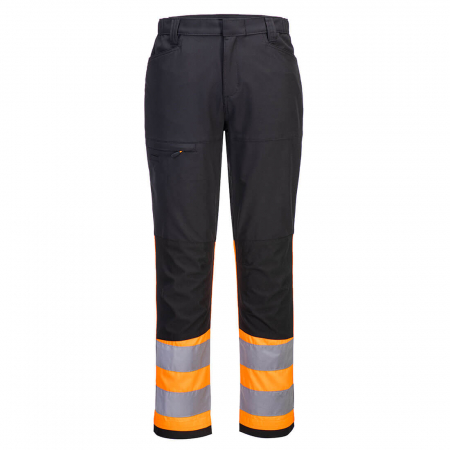 Imbracaminte de lucru - Pantaloni de lucru cu benzi reflectorizante Portwest CD888, 93% poliester, 7% elastan, 195 gr/mp