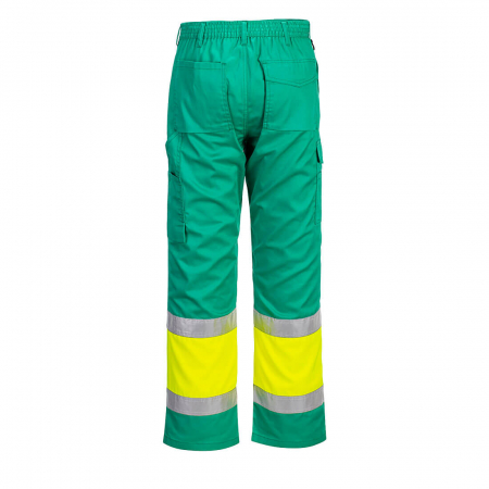 Pantaloni de lucru cu benzi reflectorizante Portwest L049, 65% poliester, 35% bumbac, 190 gr/mp [1]