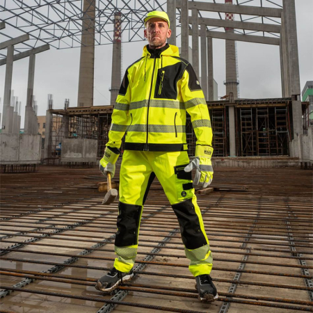 Pantaloni de lucru cu benzi reflectorizante Stenso REVOLT HV 4STRETCH, 100% poliester, 280 gr/mp [1]