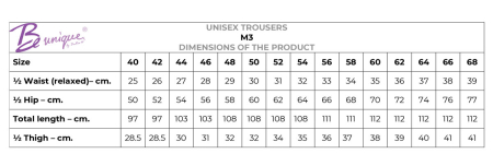 Pantaloni de lucru in talie BeUnique M3, 120 gr/mp [1]