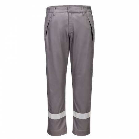 Imbracaminte de lucru - Pantaloni de lucru in talie Portwest FR417 Chemical Resistant, 99% bumbac, 1% fibra de carbon, 280 gr/mp