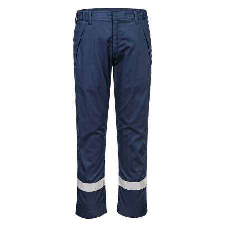 Pantaloni de lucru in talie - Pantaloni de lucru in talie Portwest FR417 Chemical Resistant, 99% bumbac, 1% fibra de carbon, 280 gr/mp
