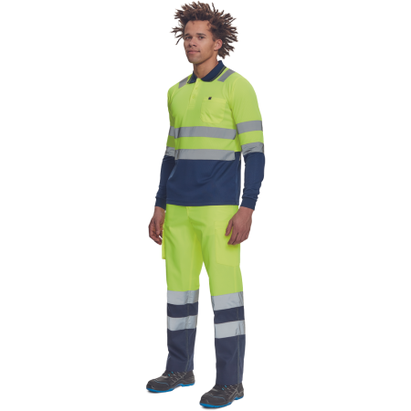 Pantaloni de lucru reflectorizanti Cerva BURGOS, 65% poliester, 35% bumbac, 195 gr/mp [1]