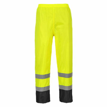 Pantaloni talie reflectorizanti - Pantaloni impermeabili reflectorizanti Portwest CONTRAST H444, 100% poliester, 200 gr/mp