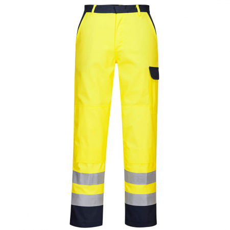 Imbracaminte de lucru - Pantaloni reflectorizanti ignifugi Portwest BIZFLAME PRO FR92, 99% bumbac, 1% fibra de carbon, 330g