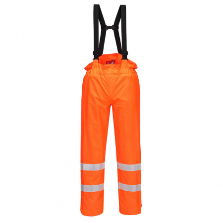 Pantaloni salopeta cu pieptar Portwest BIZFLAME RAIN HIVIS S780, ignifugi, antistatici, 98% poliester, 2% fibra de carbon, 250g [2]