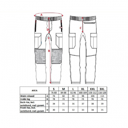 Pantaloni de lucru in talie Portwest FLEXI KX3 KX341, cu benzi reflectorizante, 93% poliester, 7% elastan, 270g [1]