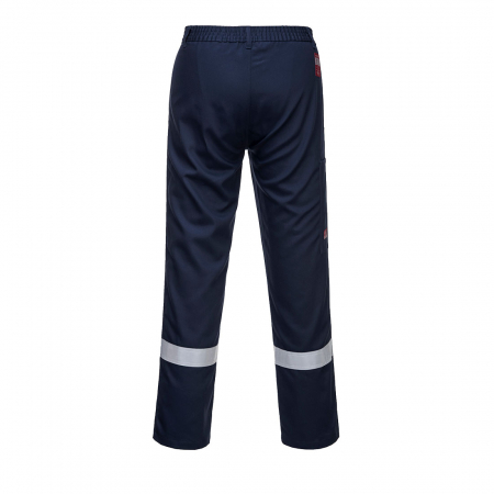 Pantaloni ignifugati de sudura cu benzi reflectorizante Portwest BZ14 BIZWELD IONA, 100% bumbac, 330 gr/mp [1]